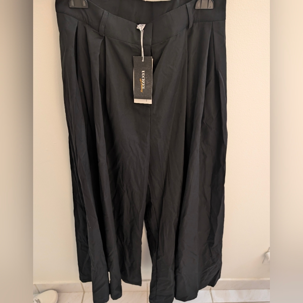 Uoozee Black High-Waisted Wide-Leg Pants – NWT – XL (Fits Like L) - Picture 8 of 8